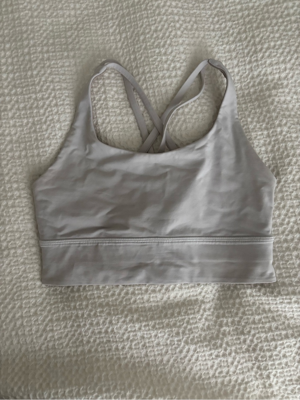 lululemon athletica white Cross-Back Sports Bra Top